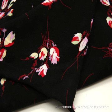 Rayon chenille fabric with floral design 60s